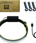 Liteband Pro Rechargeable LED Headlamp 1000 Lumens 210 Degree Wide Beam with accessories and charging cable