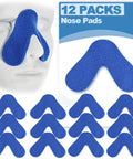 12 Pack Nose Pads For Comfy Fit And Leak Prevention, Stop Red Marks And Bridge Pressure, Trim To Fit Most Noses, blue pads