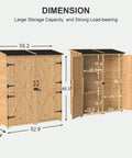 Outdoor Storage Cabinet With Waterproof Roof And Double Lockable Doors Garden Shed With Two Removable Shelves diagram