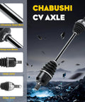 Rear CV Axle Replacement Kit for Sportsman 400 450 500 HO 800 EFI 4x4 Quads showing chromoly steel and joints