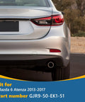 Rear Bumper Tow Hook Cover for Mazda 6 Atenza 2013 2014 2015 2016 2017 Right Passenger Side Gray Easy DIY Install Tow Eye Cap