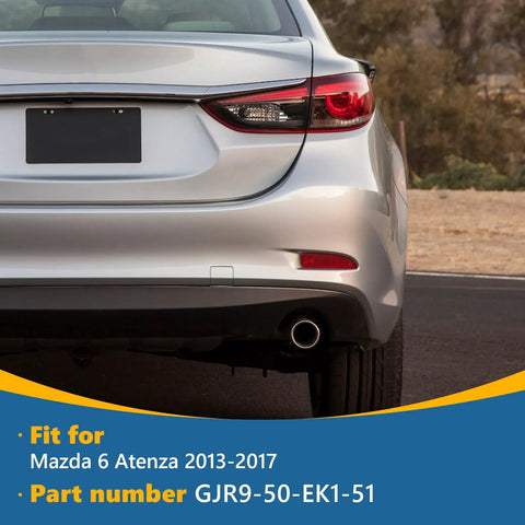 Rear Bumper Tow Hook Cover for Mazda 6 Atenza 2013 2014 2015 2016 2017 Right Passenger Side Gray Easy DIY Install Tow Eye Cap
