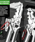 Heavy Duty Stainless Steel Wire Strippers And Cutting Pliers With Precision Notches for clean insulation removal, featuring clamps and multiple functions.