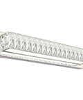 Crystal Chrome LED Vanity Light Bar For Bathroom, Dimmable And Flicker-Free 18W Over Mirror Fixture with crystal glass