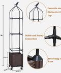 2 Pack Raised Garden Bed Planter Box With Trellis 63 Inch Tall Outdoor Tomato Planters For Climbing Vegetables Flowers And Vines Tomato Cage With Wheels featuring curved top and sturdy connection detail view