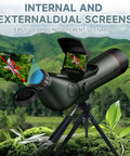 Portable Auto Focus Refractor Telescope With 4K Astrophotography Camera Dual Internal And External Screens Digital Spotter