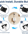 Heavy Duty Cable Zip Tie Mounts Kit With 60 Packs Of 8 Inch Nylon Ties, 5M Screws, And Wall Desk Fasteners setup guide