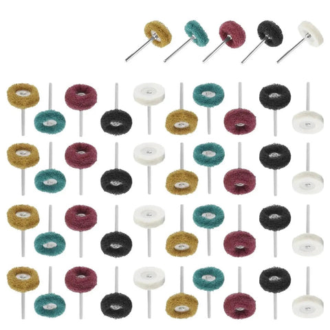 150 Piece Mini Drill Bit Abrasive Brush Wire Buffing Polishing Wheel Set For Detail Metal And Wood Finishing in various colors