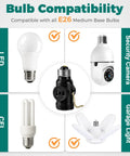 E26 To Dual Prong Outlet Adapter With Pull Chain On Off Switch For Light And Power Standard E26 Base To Two Outlet Splitter Black 2 Pack DIY Friendly Easy Install UL Listed No Wiring compatibility chart
