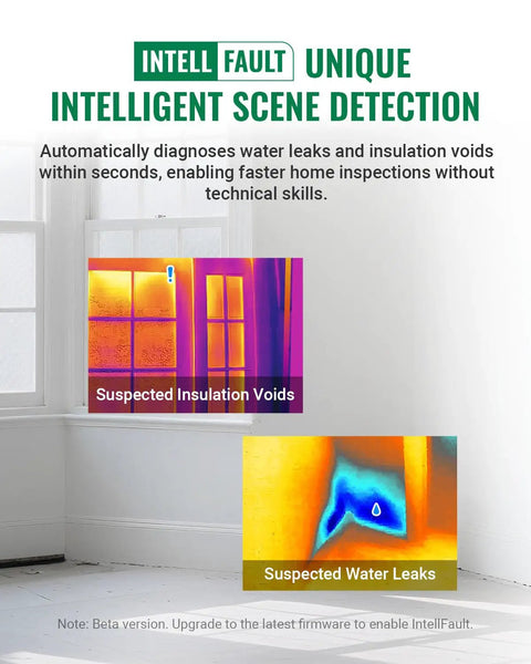 Thermal Imaging Camera With 3.5 Inch Touch Screen And Visual Camera, Pro Grade IntellFault Intelligent Scene Detection in use