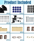 Club Car DS Deluxe Front End Repair Kit For 1993 Up Golf Carts, Replacement Part For Gas And Electric Models components displayed