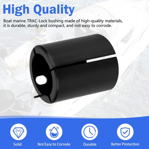Trac-Lock Bushing Swivels Replacement for Springfield Two Seven Eighths Inch Pedestal Seats Keeps Your Boat Seat Locked In From Rotating Clamps Tight Two Pack Marine Hardware, black marine bushing swivel