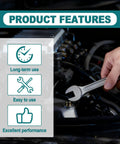Mechanic using wrench for 15 Pack Copper Oil Drain Plug Gaskets And Crush Washers For 14mm Fittings, Leak Proof Seals, 14mm ID, 20mm OD