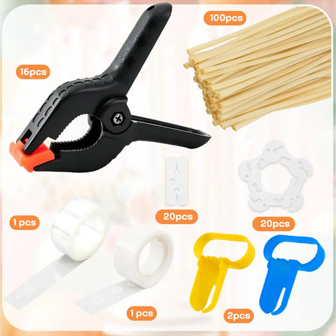 Arch Clip Kit For Balloons, Reusable Balloon Garland Decor Accessories with clips, strips, glue dots, and tying tools