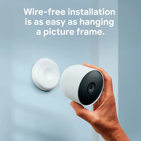 Battery Powered Outdoor Or Indoor Security Cam Second Generation No Subscription Required 1 Pack Smart Person Animal And Vehicle Detection With Real Time App Alerts For Home Surveillance being installed.
