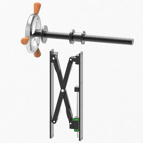 Heavy Duty Woodworking Leg Vise Kit With Inertia Driven Handwheel For Quick Open Close Strong Parallel X Bracket Adjustable Workbench Clamp