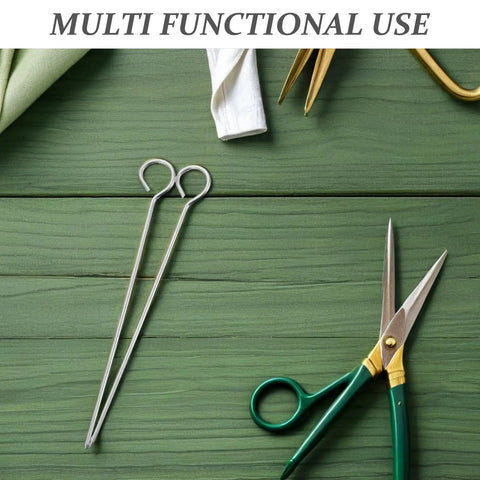 Dope Pro Grade Wick Centering Tool Kit With Easy Threading 20 Pack Stainless Steel 6 Inch Candle Needles For Home DIY Candlemaking Studio Quality Wick Dippers And Centering Aid For Fast Clean Consistent Wicks, stainless steel candle needles on green background