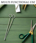 Stainless Steel Wick Placement Tool Set 20 Pack For Candle Making With Easy Threading And Clean Punch Holes, silver tool on green background