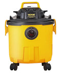Five Gallon Wet Dry Shop Vacuum 60 CFM 6 HP Peak Power Beast Suction Portable 3 In 1 With Filter Hose And Attachments Black Yellow