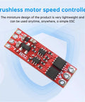 Mini Brushless Motor Driver Board BLDC Controller ESC for Aircraft Models 5-16V 8A Red Board With Precise Stepless Speed Regulation
