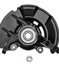 Front view of Front Steering Knuckles Kit With Wheel Bearing Hub Assembly For Hyundai Elantra 2007 2008 2009 2010 2011 2012 4 Wheel ABS Replacement Two Piece Set Driver And Passenger Sides featuring hub and bearing