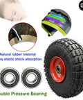 Heavy Duty Swivel Castor Wheels With Brake Trolley Replacement Caster Featuring Natural Rubber Pneumatic Tire with double pressure bearing