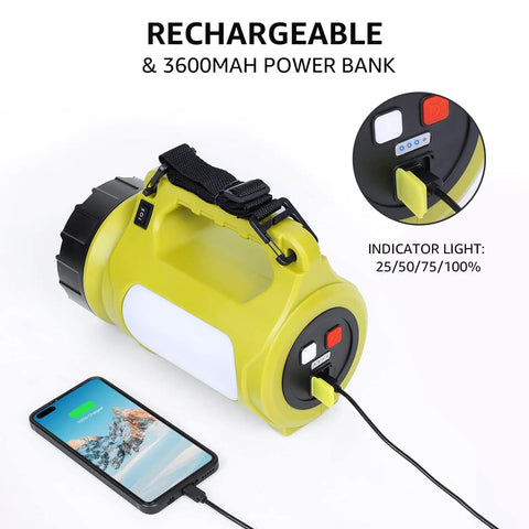 Must Have Rechargeable LED Lantern For Camping And Home, 1000 Lumens, USB Power Bank with phone charging, USB cable included