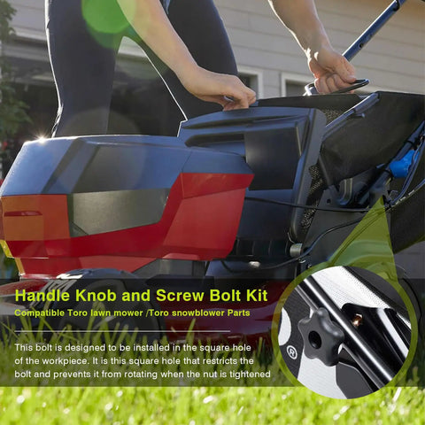 DIY Friendly Handle Knob And Screw Bolt Kit For Lawn Mowers And Snow Blowers Replacement Parts installation on mower