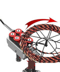 Heavy Duty Cordless Wire Puller And Threader Machine With Portable Lithium Battery showing cable and handle for easy installation.