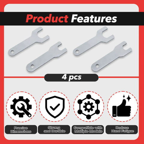 Knucklebuster Replacement Spinner Keys For Pneumatic Die Grinders Heavy Duty Stainless Steel Air Tool Wrenches 4 pack, precise 2 forks design.