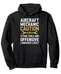 Aviation Mechanic Hoodie Dope Caution Flying Tools Graphic For Aircraft Technicians And Aviation Maintenance Pros