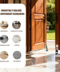 Smooth rolling Low Profile Silent Rubber Casters Set For Sagging Door Repair And Furniture, 500 lbs capacity on different floors