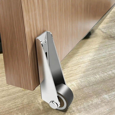 Close-up of a Heavy Duty Door Support Wheel And Anti Sag Low Profile Roller With Quick Install Tool Free Setup for smooth sliding.