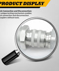 Magnified view of 48 mm Thread Hydraulic Flat Face Quick Coupler Kit for Excavators and Skid Steer Loaders Universal Fit Direct Replacement