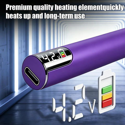 Purple 510 Threaded Soldering Pen With LED Display USB C Charging Pro Grade Three Level Temperature Control detail view