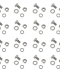 40 Pieces M6x10mm Stainless Steel Hex Bolts And Nuts Kit shown with washers on white background