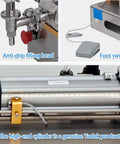 Single Head Pneumatic Filling Machine Built Tough With Stainless Steel And A No Sweat Drip Proof Nozzle For Smooth Auto Manual Paste Dispensing Up To Two Thousand Six Hundred Milliliters Capacity anti-drip filling head and foot switch