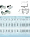 4 Pack SBR12UU Slide Block Kit For 12mm Linear Guide Rail, square carriage blocks, detailed specs and dimensions