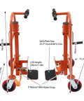 Rock Solid Furniture Moving Kit With 1300 Lb Rating Steel Slider Pads featuring height and size details for versatile moving.