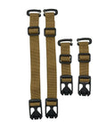 Versatile Tactical Hydration Pack With MOLLE System adjustable tan straps with black buckles for attachment versatility