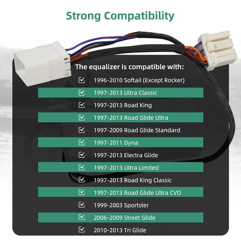 Compatibility list for Harley Compatible LED Turn Signal Load Equalizer And Stabilizer Controller Plug And Play Resistor Kit