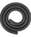 Coiled black foam pipe insulation tube for pipes freeze protection and sharp edge safety easy install 1 quarter inch ID by 3 eighth inch thick