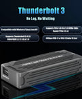 Blazing Fast 40Gbps USB4 NVMe SSD Enclosure For 2280 And 2230 Drives features a sleek aluminum design with USB-C connection.