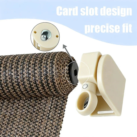 Sun Shade Replacement Parts Kit for Coolaroo Exterior Roller Shades Cordless Crank Kit Roller Blind Mounting Bracket No Fuss 1 Pack Ivory Fits Outdoor Blinds And Roller Shades