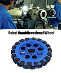 Omni Wheel Dual Set For DIY Robotics 8 Inch 203mm Aluminum Hub With 18 Silicone Rollers Delivers Smooth Omnidirectional Movement