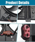 Premium Engine Radiator Cooling Fan Assembly Fits Audi A3 VW Jetta GTI Passat Beetle Tiguan showing detailed wiring and mounting.