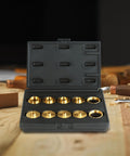 DCT brass router template guide bushings, 10-piece set in black carrying case