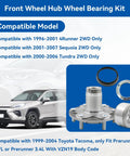 Front Wheel Hub Bearing Kit 710571 For Sequoia Tundra And 4Runner 1996-2007 2WD And 1999-2004 Tacoma Prerunner 2.7L Or 3.4L