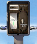 Heavy Duty Outdoor EV Charger Enclosure With Pedestal Stand All Season Lock Box For Electric Cars showing storage, cable hanger, and bracket.