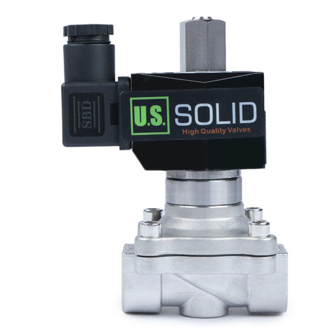 Heavy Duty Stainless Steel Solenoid Valve 110V AC Normally Open With Viton Seal Half Inch Size for Diesel Natural Gas Air Water Applications